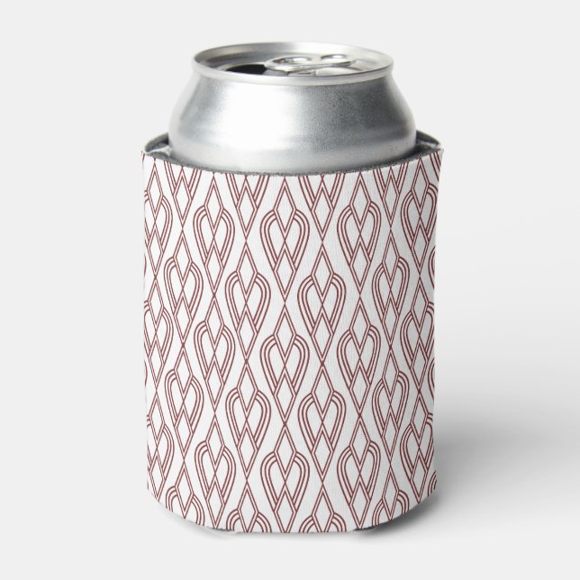 Enfriador De Latas Paredes de flores Art Deco (Lata Anverso)