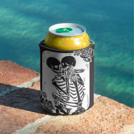 Enfriador De Latas Pareja de Skeleton en un
