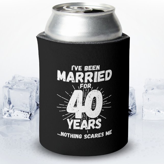 Enfriador De Latas Parejas casadas con 40 años de graciosos 40 años (Subido por el creador)