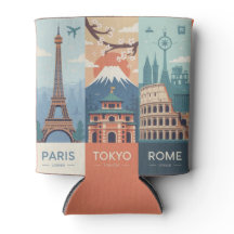 Paris Tokyo Rome Place Cab Sleeve