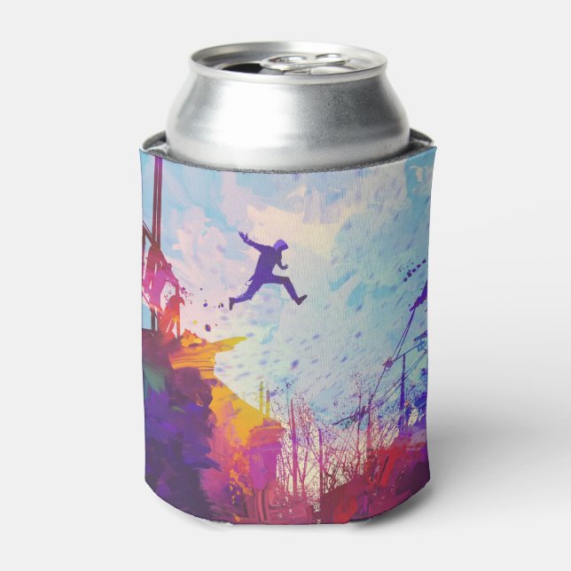 Enfriador De Latas Parkour Urban Free Running Arte moderno de estilo  (Lata Anverso)