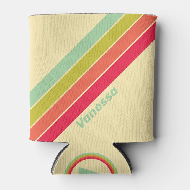 Enfriador De Latas Paros de susurro de crema de mariposa con nombre (Anverso)