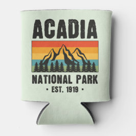Enfriador De Latas Parque nacional Acadia, Vintage de Maine Retro