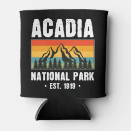 Enfriador De Latas Parque nacional Acadia, Vintage de Maine Retro