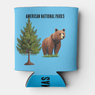 Enfriador De Latas Parque nacional americano de pinos marrones