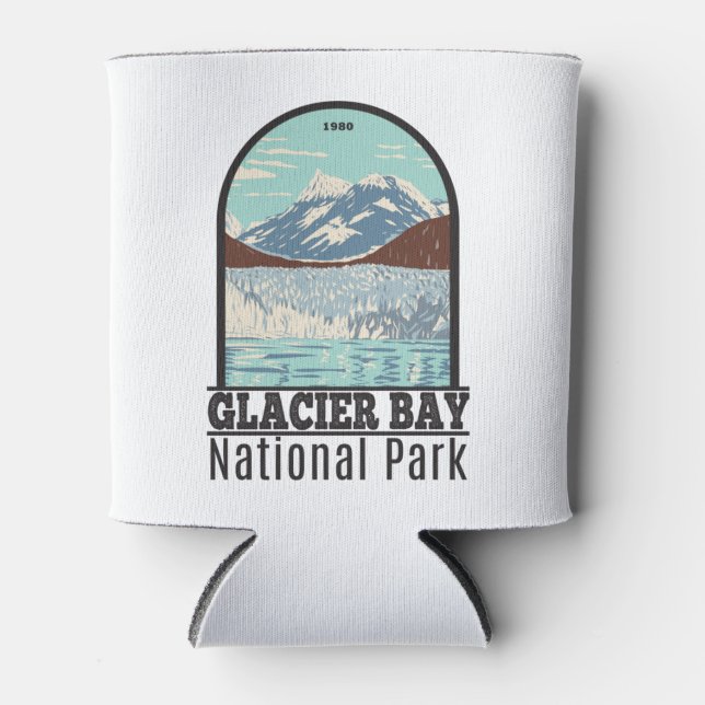 Enfriador De Latas Parque nacional de la Bahía del Glaciar Alaska Vin (Anverso)