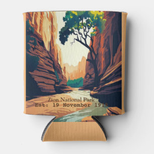 Enfriador De Latas Parque Nacional de Zion Utah La acuarela de las es