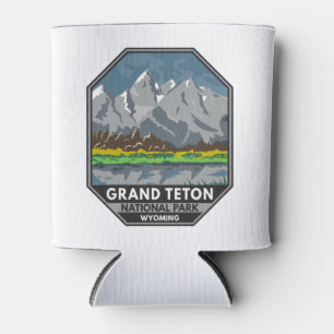 Enfriador De Latas Parque nacional del Gran Tetón Vintage Wyoming