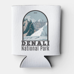 Enfriador De Latas Parque nacional Denali Alaska Monte Hunter Vintage