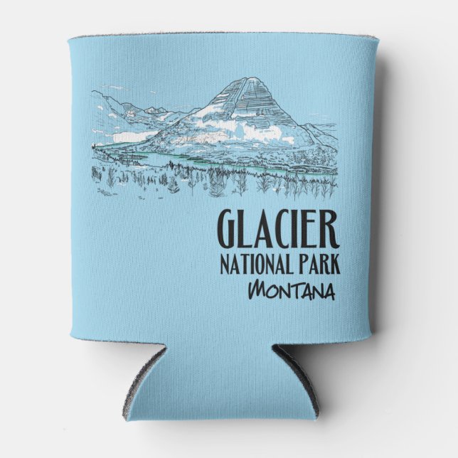 Enfriador De Latas Parque nacional Glaciar Lago Hidden Montana (Anverso)