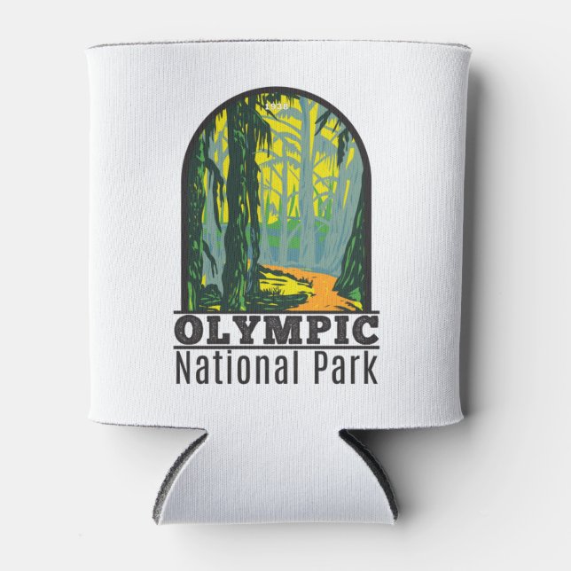 Enfriador De Latas Parque nacional olímpico de Washington Hoh Rainfor (Anverso)