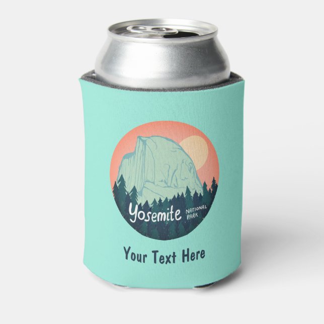 Enfriador De Latas Parque nacional personalizado Yosemite Arte de med (Reverso de la lata)