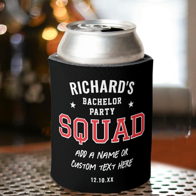 Enfriador De Latas Partido Bachelor Personalizado Escuadrón Negro Roj (Subido por el creador)