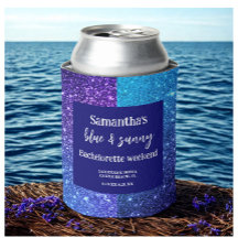 Partido Bachelorette Purpurina Azul