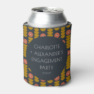 Enfriador De Latas Partido de compromiso de Personalizados florales d