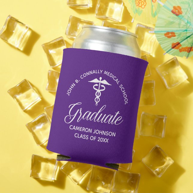 Enfriador De Latas Partido de Graduación de Escuela Médica Púrpura pe (Verano in situ)