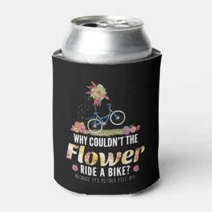 Enfriador De Latas Paseo en bicicleta por Chiste de flores - Pun de a