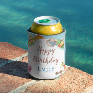 Enfriador De Latas Pastel Summer Birthday