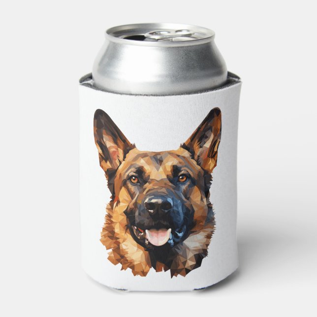 Enfriador De Latas Pastor alemán Guay en estilo de polígono Clásico T (Lata Anverso)