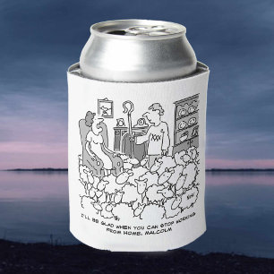 Enfriador De Latas Pastor trabajando desde casa con su oveja