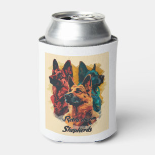 Enfriador De Latas Pastores alemanes en gloria retro