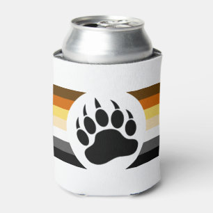 Enfriador De Latas Pata de oso gay con bandera de orgullo