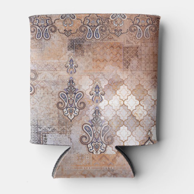 Enfriador De Latas Patchwork Paisley (Anverso)