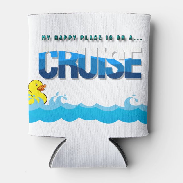 Enfriador De Latas Pato de crucero Koozie (Anverso)