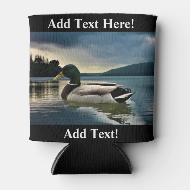 Enfriador De Latas Pato Mallard En El Refrigerador de bebidas Del Lag (Anverso)