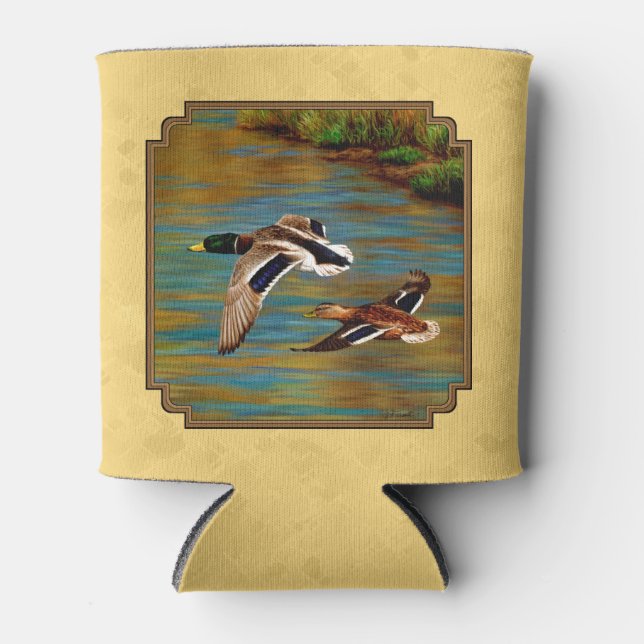 Enfriador De Latas Patos salvajes voladores Amarillo (Anverso)