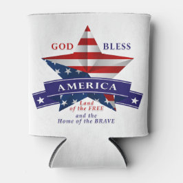 Enfriador De Latas Patriotic America Star Design (v3)