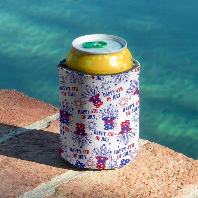 Enfriador De Latas Patriotic USA 4 de julio (Piscina in situ)