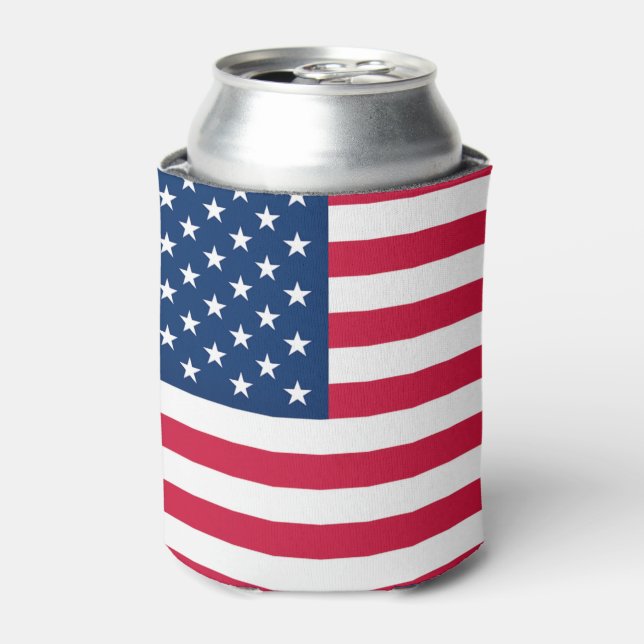 Enfriador De Latas Patriótico americano, Refrigerador de bebidas de l (Lata Anverso)