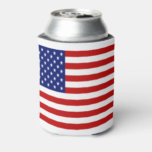 Enfriador De Latas Patriótico de Bandera Americana clásica y Guay