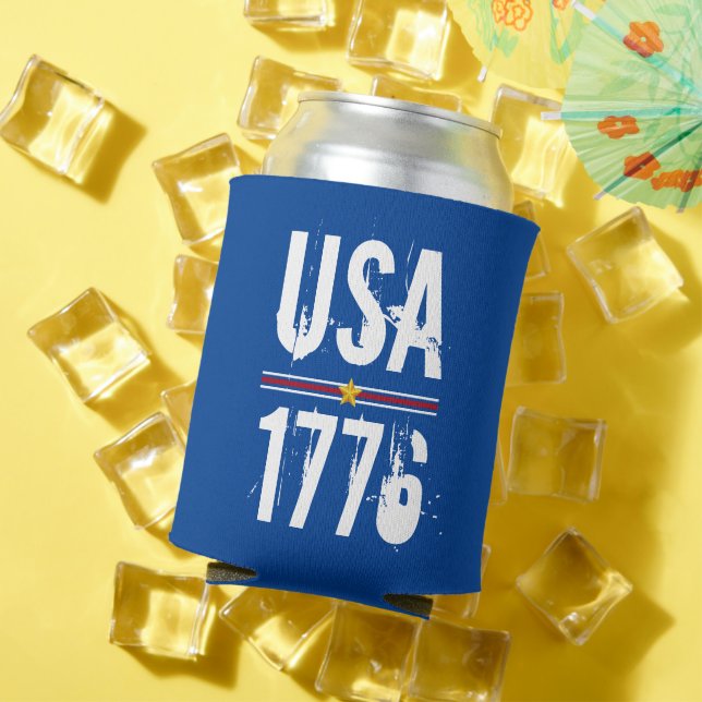 Enfriador De Latas Patriótico de USA 1776 (Verano in situ)