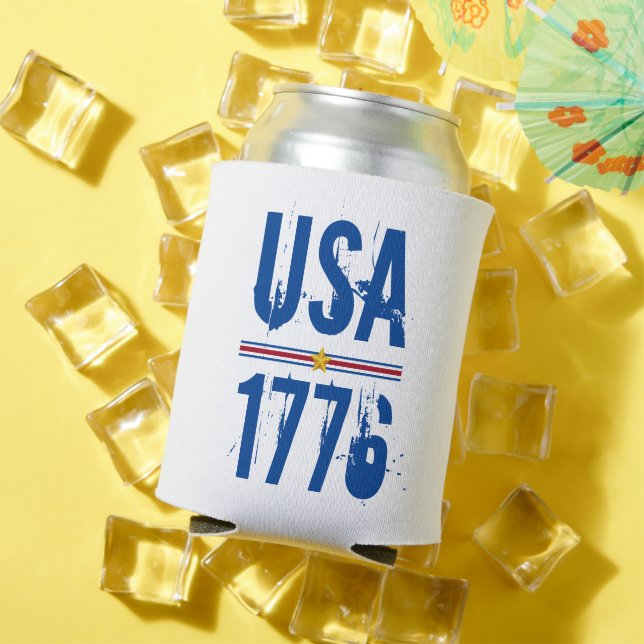 Enfriador De Latas Patriótico de USA 1776 (Verano in situ)