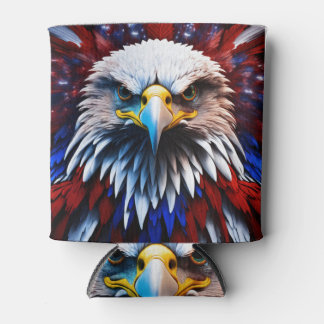 Enfriador De Latas Patriótico Fractal Eagles Tee