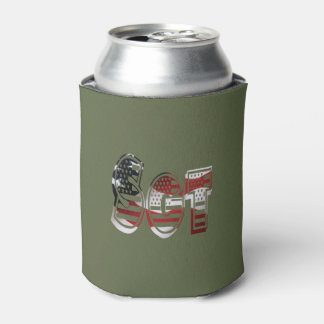 Enfriador De Latas Patriótico Militar Único Increíble