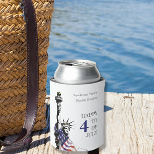 Enfriador De Latas Patriótico personalizado 4 de julio Fiesta