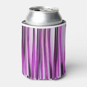 Enfriador De Latas Patrón a rayas de lavanda, lirio y uva