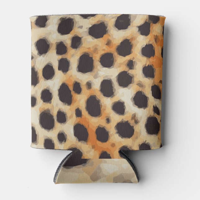 Enfriador De Latas Patrón animal chita personalizado (Anverso)