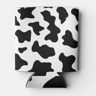 Enfriador De Latas Patrón animal de vaca negra y blanca
