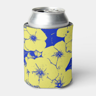 Enfriador De Latas Patrón azul amarillo dorado y soleado