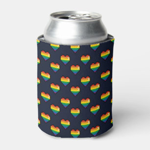 Enfriador De Latas Patrón cardíaco de 8 bits arco iris