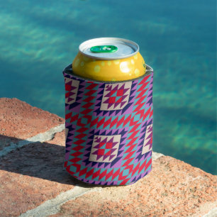 Enfriador De Latas Patrón colorido sin fisuras de la etnia bohemia
