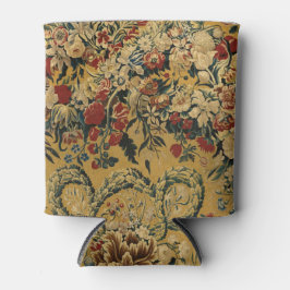 Enfriador De Latas Patrón de alfombra floral de color vintage