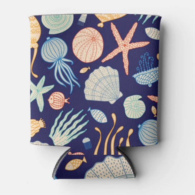 Enfriador De Latas Patrón de algas de peces (Anverso)