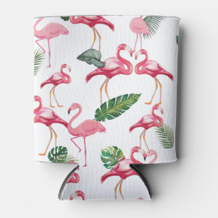 Enfriador De Latas Patrón de amor de flamencos