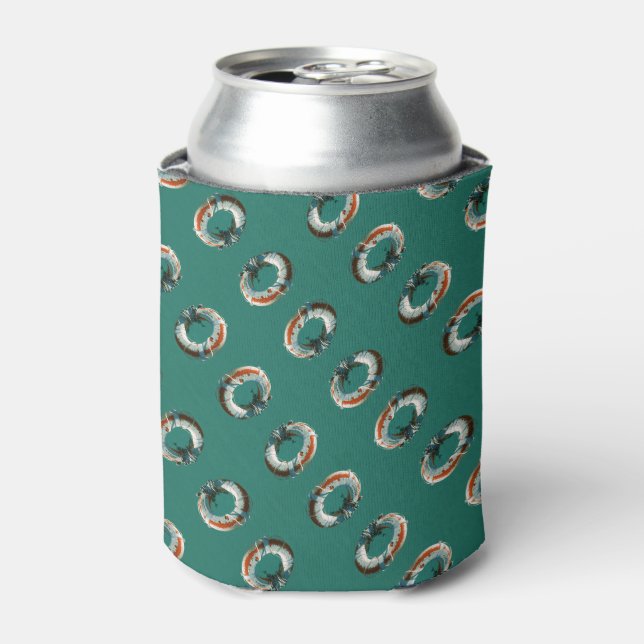 Enfriador De Latas Patrón de anillo de vida (Lata Anverso)