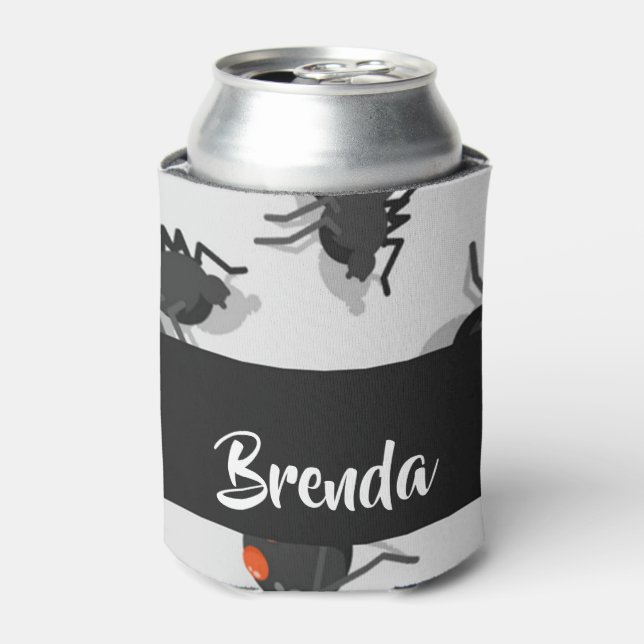 Enfriador De Latas Patrón de araña de viuda negra (Lata Anverso)